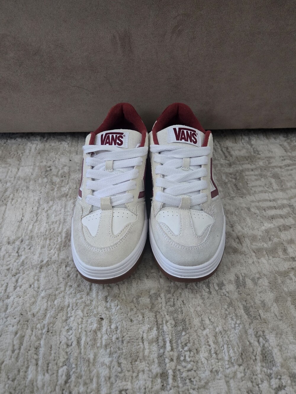 Vans Upland Vintage Sport White Leather Skate Shoes Mens Sz 8 Casual Sneakers. - Picture 4 of 9